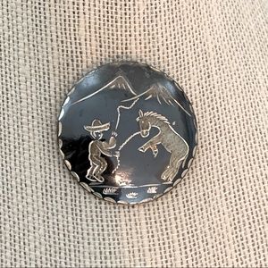 Handmade Mexican Sterling Silver Brooch Pin